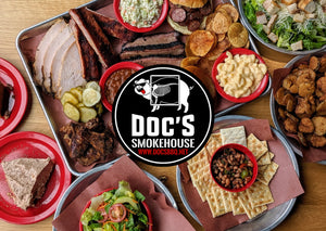 DOC'S Smokehouse BBQ Food Spread